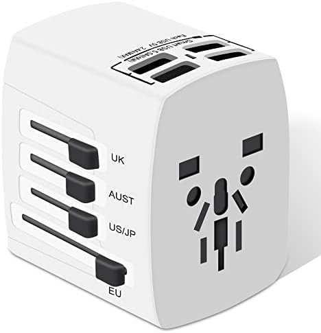 Worldwide Universal Travel Power Adapter, 2000W International Adaptor with 4 USB... - Image 2