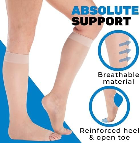 Made in USA - Sheer Compression Socks for Women Circulation 15-20mmHg - Compress... - Image 6