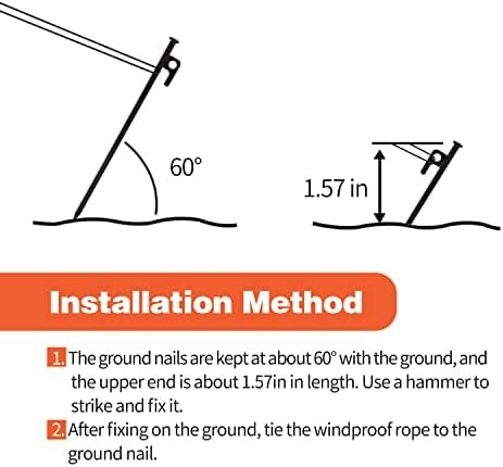 8/16/32 Pack Tent Stakes, 8/12/16in Heavy Duty Tent Stakes with Storage Bag, For... - Image 5