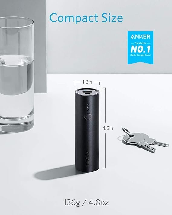 Anker PowerCore 5,000mAh Portable Charger, Ultra-Compact 5K External Battery wit... - Image 3