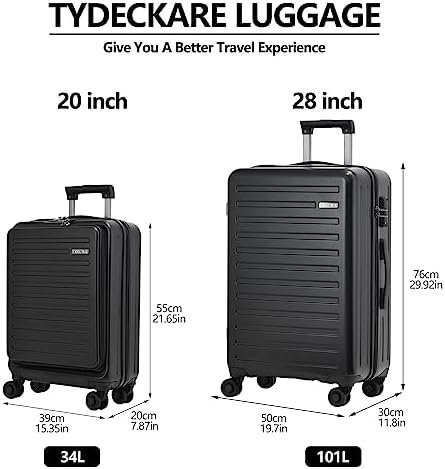 TydeCkare 2pcs 20/28" Luggage Set Lightweight HardShell, Only 20 Inch Carry On 2... - Image 3