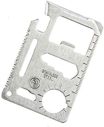 SE 11-Function Stainless Steel Survival Pocket Tool - Compact, Credit Card-Sized... - Image 9