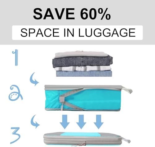Compression Packing Cubes For Suitcases,Gowraps 6 Set/4 Set Travel Cubes For Lug... - Image 4