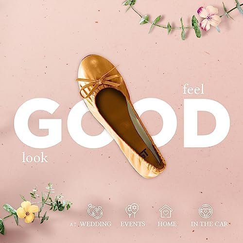 Women's Foldable Travel Ballet Slip On Comfortable Flats Roll Up Walking Shoes w... - Image 7