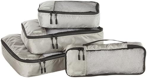 Amazon Basics 4 Piece Packing Cubes for Travel, Travel Organizer Zipper Cubes Se... - Image 2