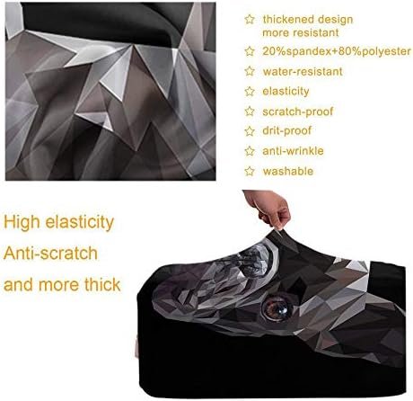 Moslion French Bulldog Travel Luggage Cover Funny Animal Cute Lovely Pet Geometr... - Image 3