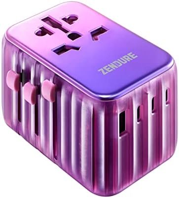 Zendure Universal Travel Adapter 65W PD Fast Charger 4 USB-C,1 USB-A, Internatio... - Image 2