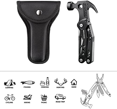 Multitool Hammer 15 in 1 Mini Hammer multitool with Pliers Claw Hammer Multi Too... - Image 9