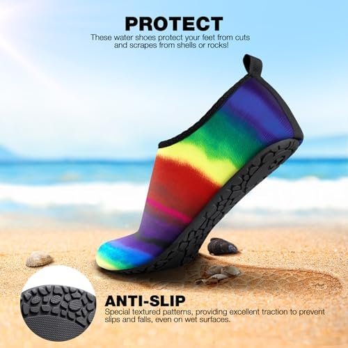SIMARI Water Shoes for Women Men Aqua Socks Swim Surf Beach Barefoot Yoga Travel... - Image 3