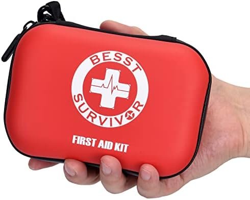 Mini First Aid Kit -Small Waterproof Hard Shell Medical Kit with Compartments fo... - Image 2