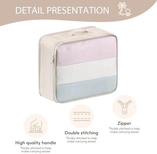 DIMJ Packing Cubes for Travel - Organizer Bags Set for Carry on Suitcase Lightwe... - Image 7
