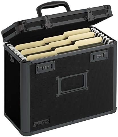 Vaultz File Organizer Storage Box - 14 x 7 x 12.19 Inch Letter Size, Portable Lo... - Image 3