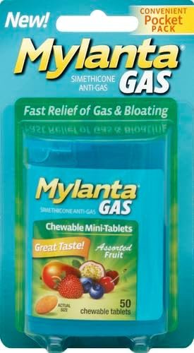 Mylanta Gas Relief Tablets, Gas Minis, Assorted Fruit, 50 Count (Pack of 1) - Image 3