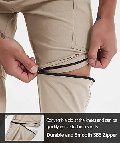Men's Hiking Pants Convertible Zip Off Lightweight Waterproof Quick Dry Outdoor ... - Image 4