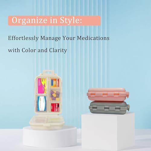 Pill Organizer with Medicine Labels 161 Labels Travel Daily Pill Container Mini ... - Image 8