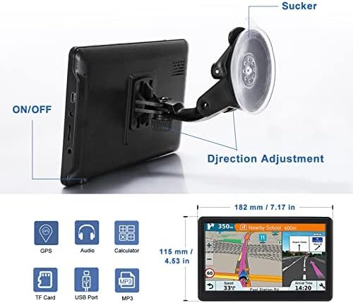 GPS Navigator for Car, Latest 2024 Map 7 inch Touch Screen Car GPS 256-16GB, Voi... - Image 7