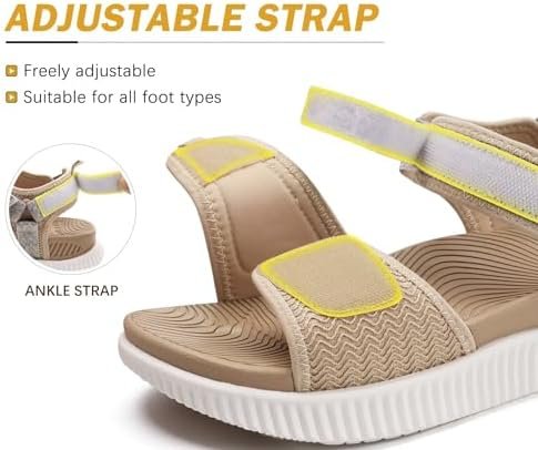 KuaiLu Womens Orthopedic Walking Sandals Ladies Recovery Sport Thick Athletic Cu... - Image 6