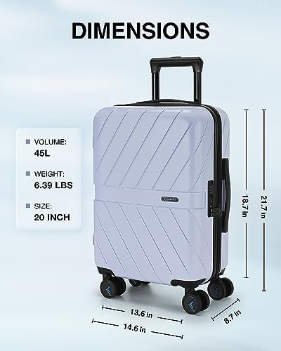BAGSMART Carry On Luggage 22x14x9 Airline Approved, 20 Inch Lightweight Carry On... - Image 10