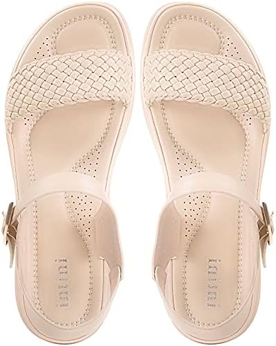 Intini Womens Flat Sandals Braided Strappy Summer Shoes Memory Foam insole Sanda... - Image 6