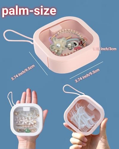4pcs Hair Tie Organizer,Small Portable Hair Tie Holder Clip Jewelry Organizer fo... - Image 3