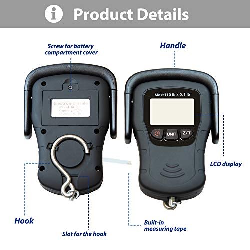 Commercial Grade Heavy Duty Digital 110lb/50kg Capacity Hanging Scale with Backl... - Image 6