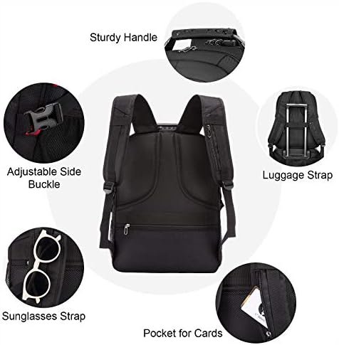 LOVEVOOK Travel Laptop Backpack Waterproof Anti Theft Backpack with Lock and USB... - Image 4
