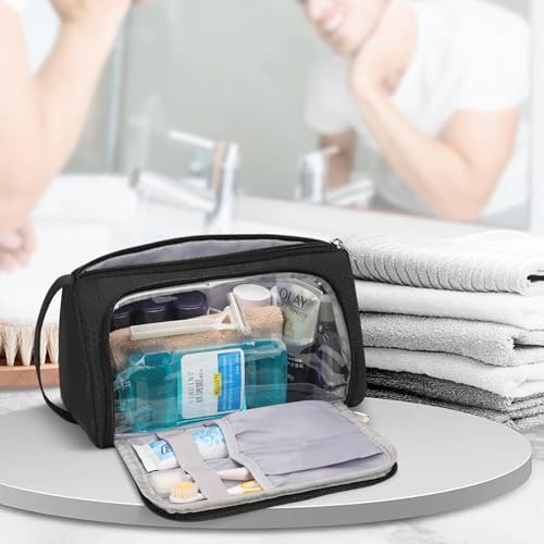 CUBETASTIC Small Toiletry Bag for Men - Travel Toiletry Organizer Dopp Kit, Wate... - Image 7
