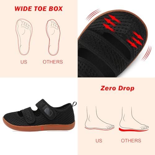Besroad Womens Walking Shoes Wide Diabetic Shoes Adjustable Barefoot Shoes Casua... - Image 4