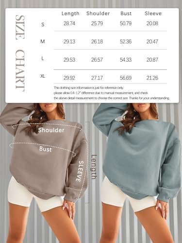 EFAN Womens Oversized Sweatshirts Hoodies Fleece Crew Neck Pullover Sweaters Cas... - Image 6