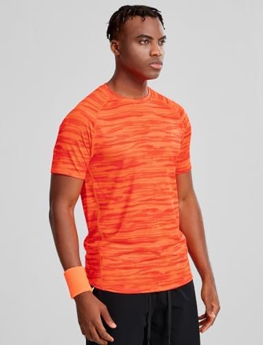 Zengjo Men's Workout Shirts Short Sleeve,Quick Dry Athletic Running Performance ... - Image 3