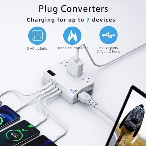 Universal 100V-220V Travel Converter,250W Voltage Converter with 2 USB and 2 USB... - Image 5