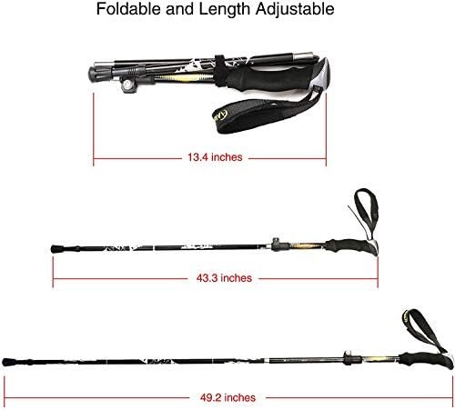 Aluminum Collapsible Ultralight Travel Trekking Hiking Pole for Men and Women - Image 4