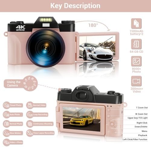4K Digital Camera for Photography, 48MP Vlogging Video WiFi Camera for YouTube w... - Image 5