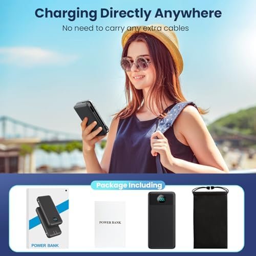 Portable Charger 33800mAh USB C Power Bank with Built-in Cables & AC Wall Plug,2... - Image 8