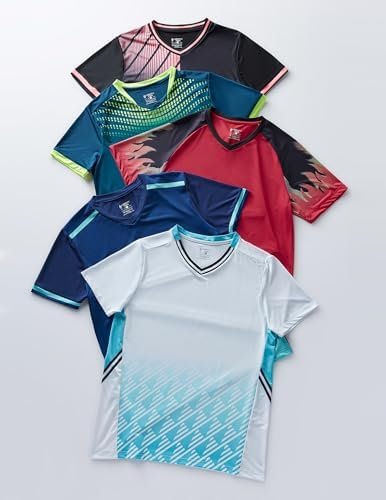 5 Pack Mens V-Neck Dry Fit T-Shirts, Active Athletic Short Sleeve Workout Tops, ... - Image 4