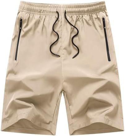 Boys Running Shorts Quick Dry Lightweight Athletic Shorts with Zipper Pockets fo... - Image 2