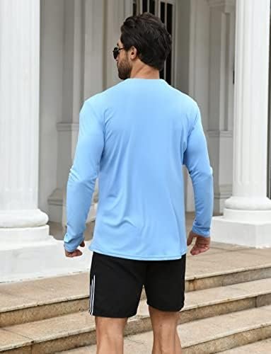 2 Pack Men's UPF 50+ Rash Guard Swim Surf Fishing Shirts, Long Sleeves UV Sun Pr... - Image 3