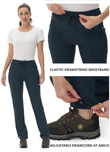 Rdruko Women's Hiking Pants Quick Dry Lightweight Water Resistant Outdoor Pants ... - Image 6