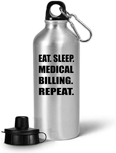 Gifts for Medical Biller - Eat Sleep Billing Repeat Water Bottle Tumbler Portabl... - Image 2
