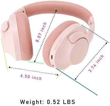 Active Noise Cancelling Headphones Bluetooth Over Ear, 50 Hours Playtime, Blueto... - Image 3