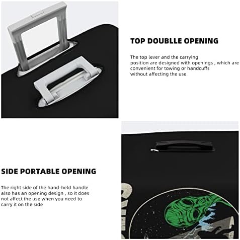 Bigfoot Sasquatch Believe with UFO and Aliens Luggage Cover Elastic Travel Suitc... - Image 6