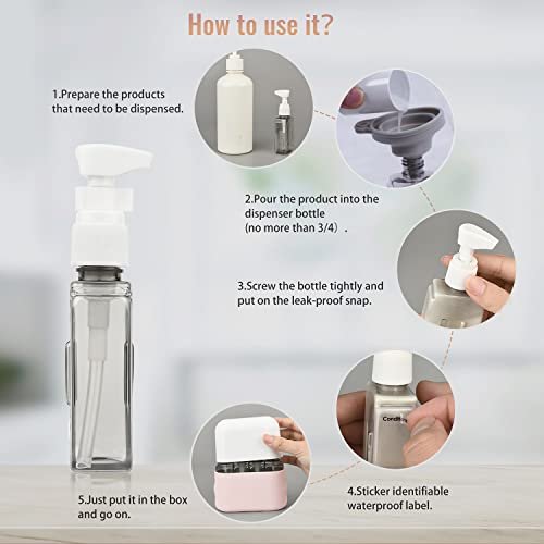 Bpluma Travel Bottles, Leak Proof Containers For Toiletries TSA Approved Airplan... - Image 6