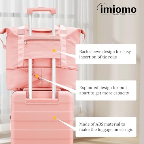 imiomo Carry on Luggage, 20 IN Carry-on Suitcase with Spinner Wheels, Hardside 3... - Image 9