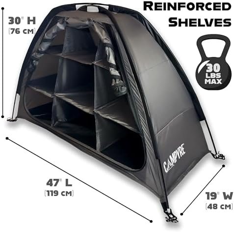Tent & RV Camping Organizer with Zippered Flap, 9-Shelf Storage. Tent Organizer,... - Image 5