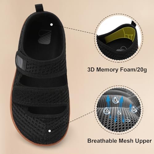 Besroad Womens Walking Shoes Wide Diabetic Shoes Adjustable Barefoot Shoes Casua... - Image 5