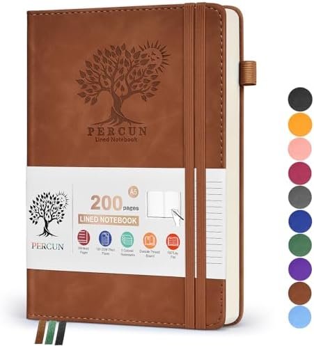 Lined Journal Notebook for Women and Men,Hardcover Leather Journaling Notebook f... - Image 2