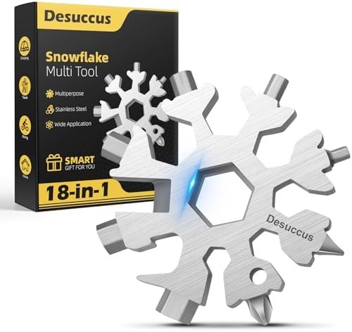Desuccus 18-in-1 Snowflake Multi Tool, Stainless Steel Snowflake Bottle Opener/F... - Image 2
