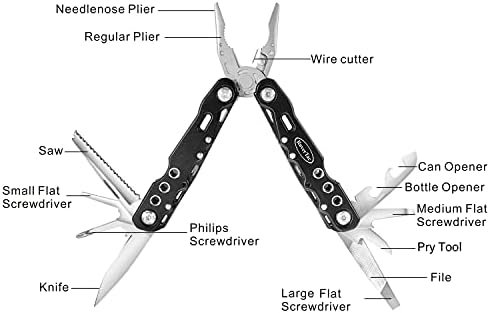 RoverTac Multitool Pliers Pocket Knife, 14 in 1 Multi Tool Knife Pliers Saw Bott... - Image 3