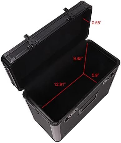 Vaultz File Organizer Storage Box - 14 x 7 x 12.19 Inch Letter Size, Portable Lo... - Image 7