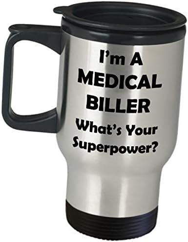 Medical Biller Travel Mug Gifts Coffee Tumbler - Whats Your Superpower - Health ... - Image 2